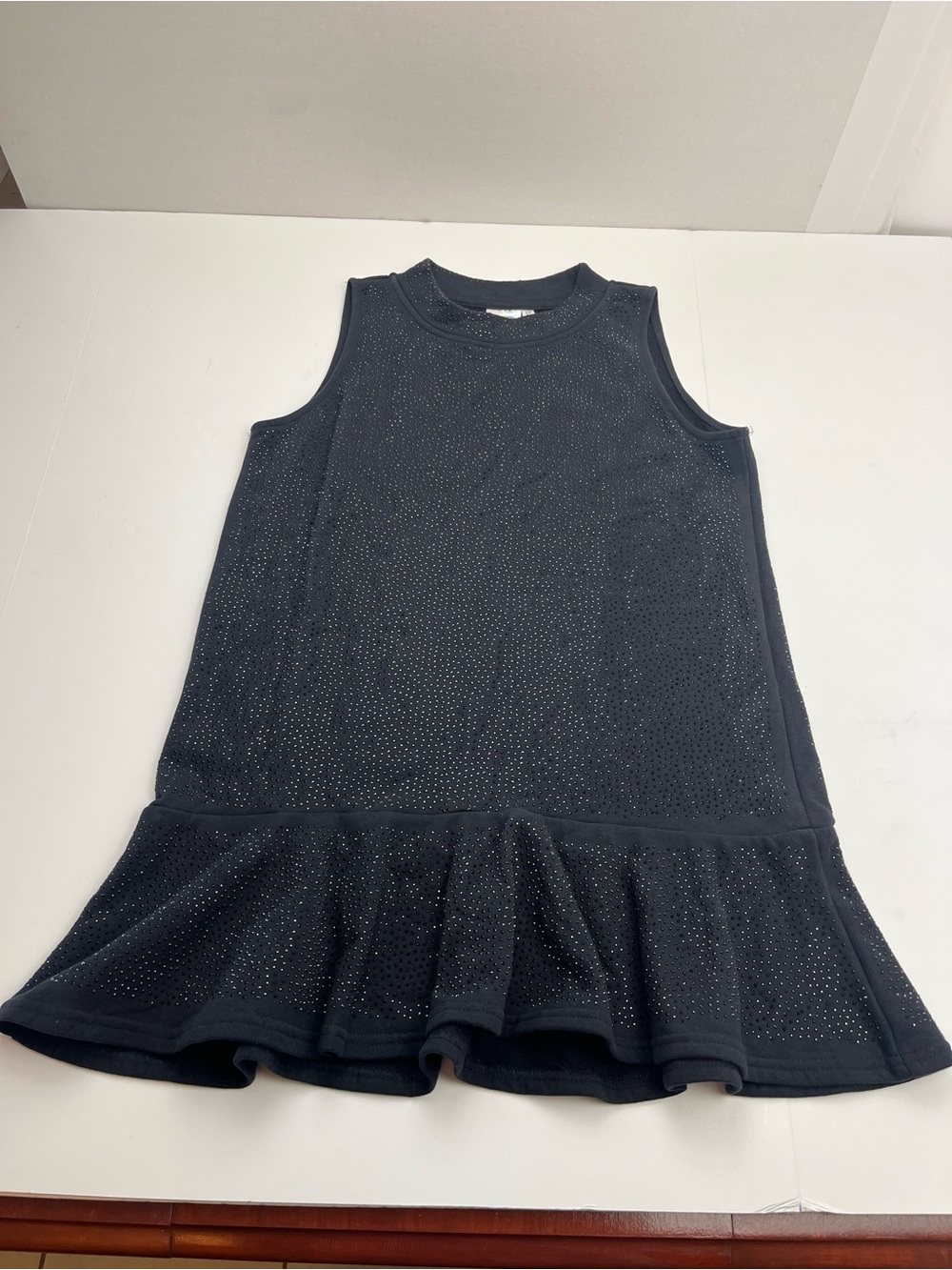 Queen of Sparkles Black Rhinestone Sleeveless Mini Dress Womens Size XS